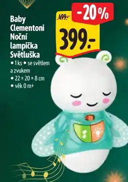 Albert Baby Clementoni Noční lampička Světluška nabídka
