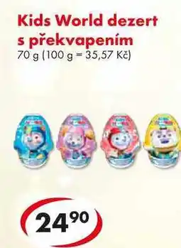 CBA Kids World dezert s překvapením, 70 g nabídka