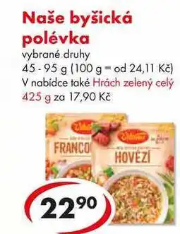 CBA Naše byšická polévka, 45-95 g nabídka