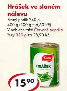 CBA Hrášek ve slaném nálevu, 400 g nabídka