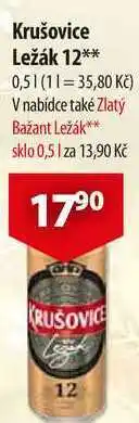 CBA Krušovice Ležák 12, 0,5 l nabídka