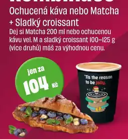BonVeno Matcha 200 ml nebo ochucenou kávu vel. M a sladký croissant 100-125 g nabídka
