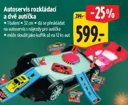 Albert Autoservis rozkládací a dvě autíčka nabídka