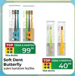 Tamda Foods Soft Dent Butterfly zubní kartáček 3 ks nabídka