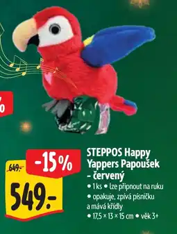 Albert Steppos Happy Yappers Papoušek - červený nabídka