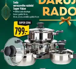Albert Sada nerezového nádobí Super Value nabídka