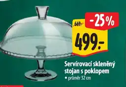 Albert Servírovací skleněný stojan s poklopem nabídka