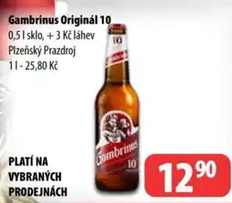Partner Maloobchodní síť Gambrinus Originál 10 nabídka