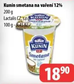 Partner Maloobchodní síť Kunín smetana na vaření 12% nabídka