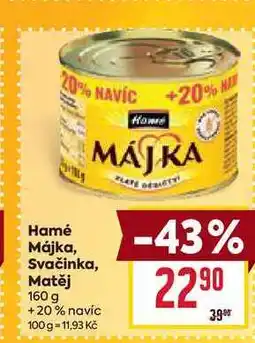Billa Hamé Májka, Svačinka, Matěj 160 g nabídka