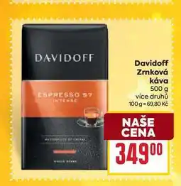 Billa Davidoff Zrnková Káva 500 g nabídka