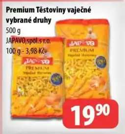 Partner Maloobchodní síť Premium Těstoviny vaječné nabídka
