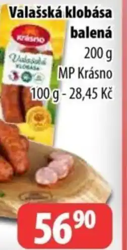 Partner Maloobchodní síť Valašská klobása balená nabídka