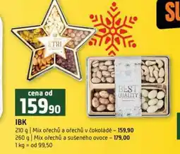 Terno IBK 210g Mix ořechů a ořechů v čokoládě 260 g Mix ořechů a sušeného ovoce nabídka