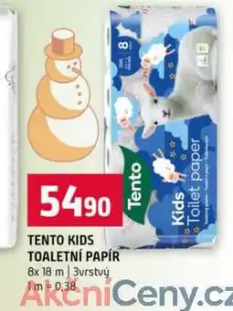 Terno TENTO KIDS TOALETNÍ PAPÍR 8x 18 m 3vrstvý nabídka