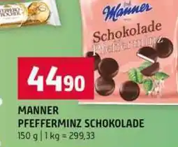 Terno MANNER PFEFFERMINZ SCHOKOLADE 150 g nabídka