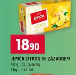 Terno JEMČA CITRON SE ZÁZVOREM 40 g čaj ovocný nabídka