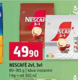 Terno NESCAFÉ 2v1, 3v1 80-165 g káva instantni nabídka