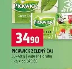 Terno PICKWICK ZELENÝ ČAJ 30-40 g vybrané druhy nabídka