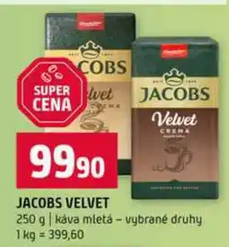 Terno JACOBS VELVET 250 g káva mletá vybrané druhy nabídka