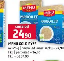 Terno MENU GOLD RÝŽE 500 g 4x 125 g parboiled varné sáčky 1 kg parboiled nabídka