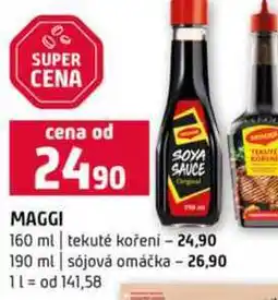 Terno MAGGI 160 ml tekuté koření 190 ml sójová omáčka nabídka