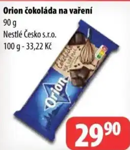 Partner Maloobchodní síť Orion čokoláda na vaření nabídka