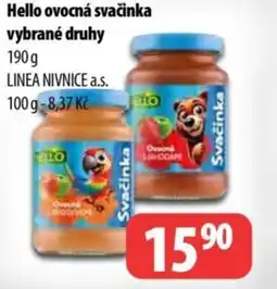 Partner Maloobchodní síť Hello ovocná svačinka nabídka