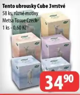 Partner Maloobchodní síť Tento ubrousky Cube 3vrstvé nabídka