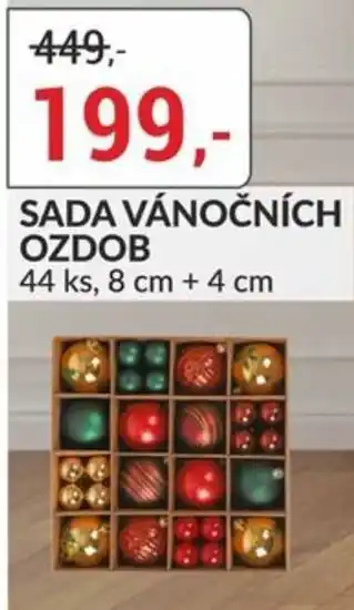 Sada vánočních ozdob