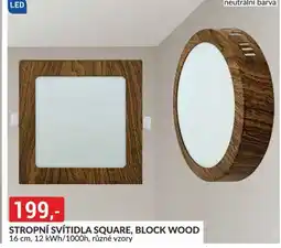 Baumax Stropní svítidla square, block wood nabídka