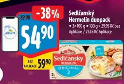 Albert Sedlčanský hermelín duopack nabídka