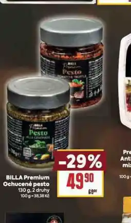 Billa Billa premiu ochucené pesto nabídka