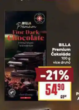 Billa Billay premium čokoláda nabídka