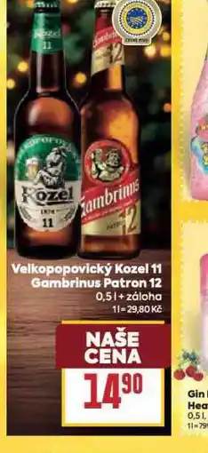 Billa Pivo velkopopovický kozel 11 nabídka
