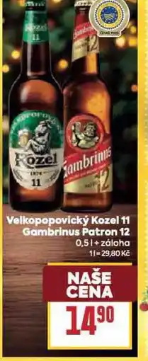 Billa Pivo gambrinus patron 12 nabídka