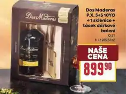 Billa Dos maderas p.x. 5+5 10 yo + 1 sklenice + tácek dárkové balení nabídka
