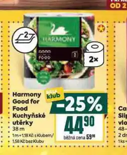 Billa Harmony kuchyňské utěrky nabídka