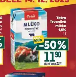 Billa Trvanlivé mléko 1,5% nabídka