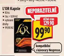 Albert L'or kávové kapsle nabídka
