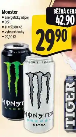 Albert Monster energy drink nabídka
