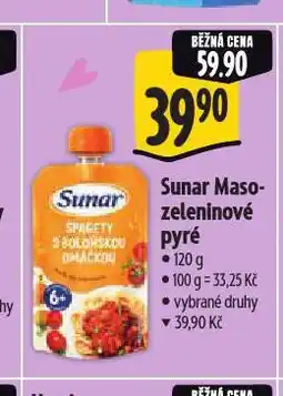 Albert Sunar masozeleninové pyré nabídka