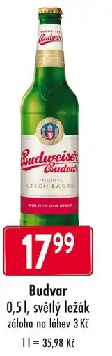 Qanto Budvar světlý ležák nabídka