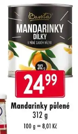 Qanto Bassta Mandarinky půlené nabídka
