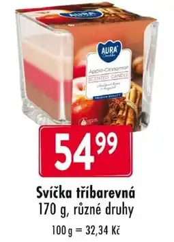 Qanto Svíčka tříbarevná nabídka