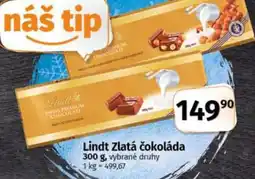 COOP TIP Lindt Zlatá čokoláda nabídka