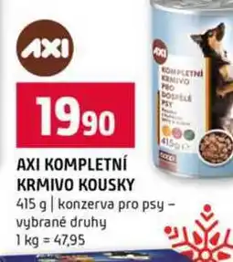 Terno AXI KOMPLETNÍ KRMIVO KOUSKY 415 g konzerva pro psy vybrané druhy nabídka