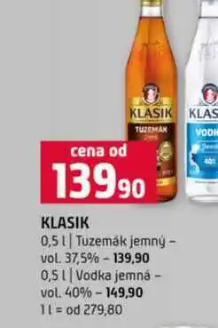 Terno KLASIK 0,5l Tuzemák jemný vol. 37,5% 0,5l Vodka jemná vol. 40% nabídka