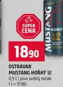 Terno OSTRAVAR MUSTANG HOŘKỲ 12 0,5l pivo světlý ležák nabídka