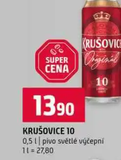 Terno KRUŠOVICE 10 0,5l pivo světlé výčepní nabídka